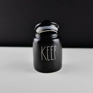 New Rae Dunn Black Keep Jar